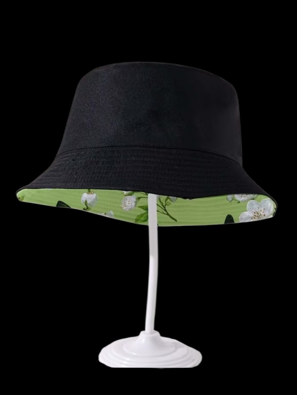 Green Butterfly Floral Unisex Bucket Hat 22"/23" - Picture 7 of 8